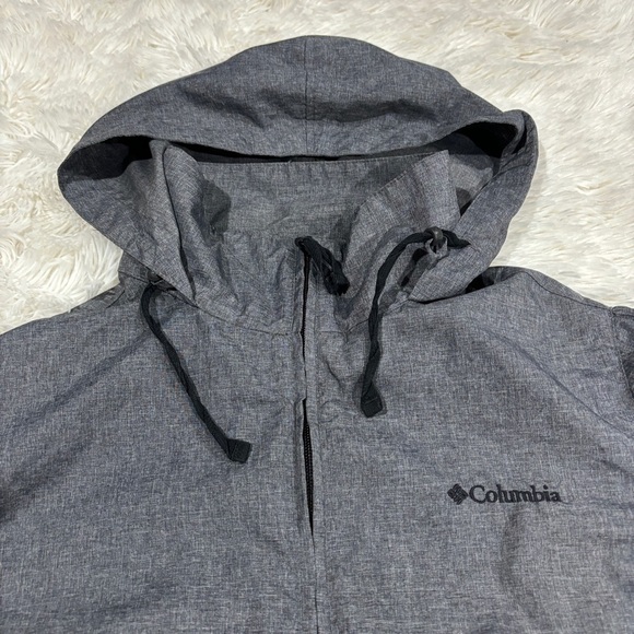 Columbia Soft Shell Hooded Full Zip Jacket Lightweight Pockets Windbreaker Large - Picture 2 of 11